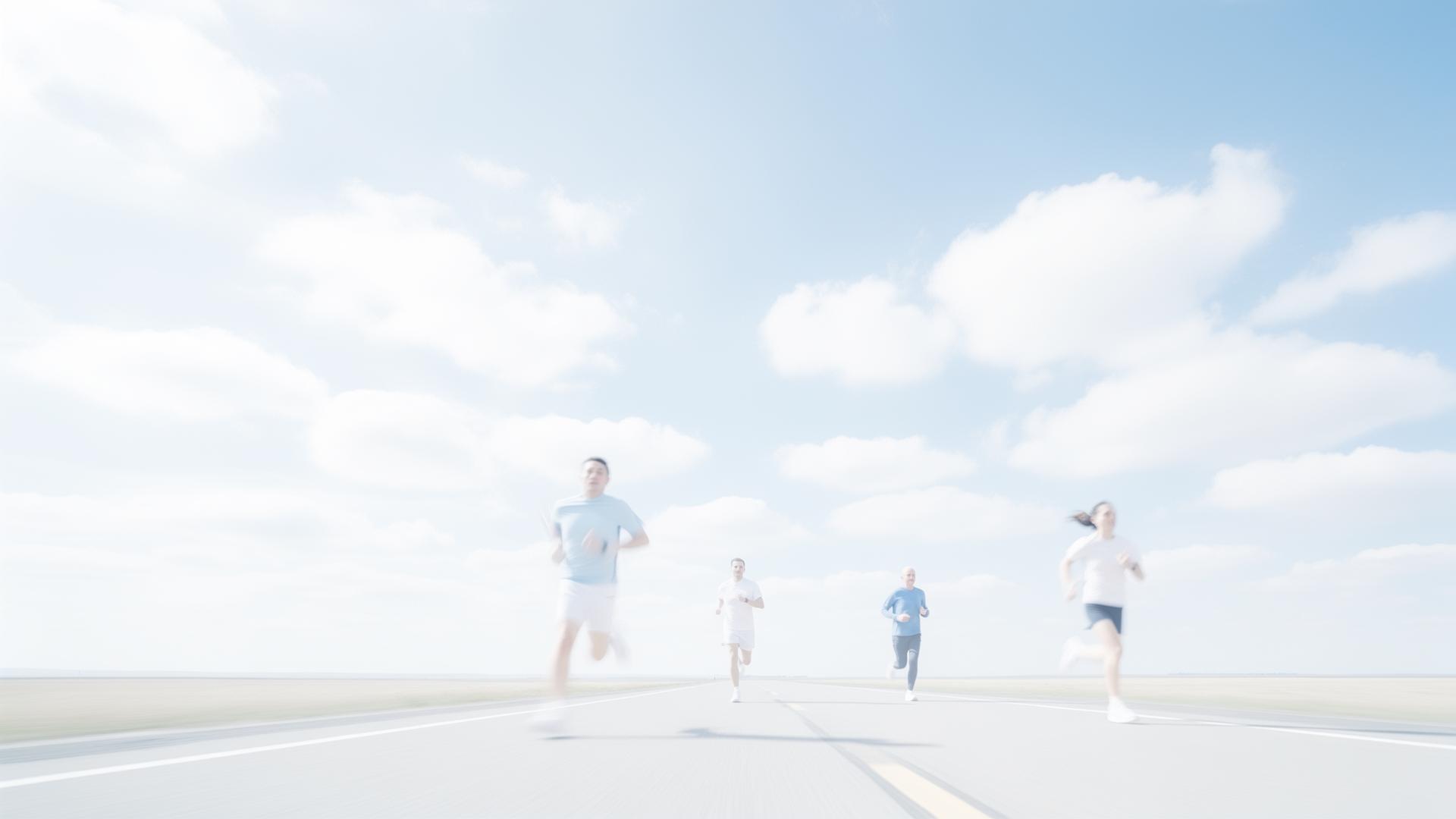 Runners at sunrise